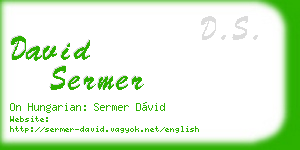 david sermer business card